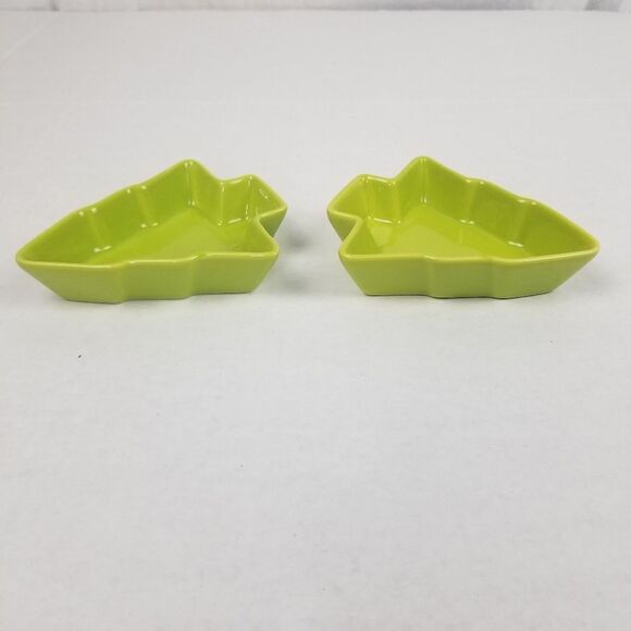 Celebrate It Mini Green Christmas Tree Candy/Nut Dish Set - Picture 2 of 7